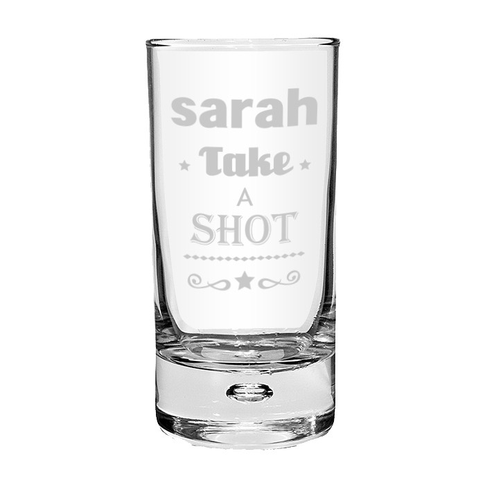 Engraved Bubble Shot Glass – Take A Shot