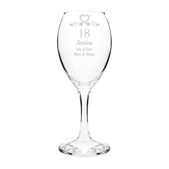 Engraved Birthday Craft Wine Glass