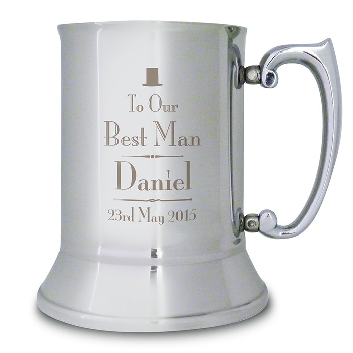 Personalised Decorative Wedding Role Stainless Steel Tankard