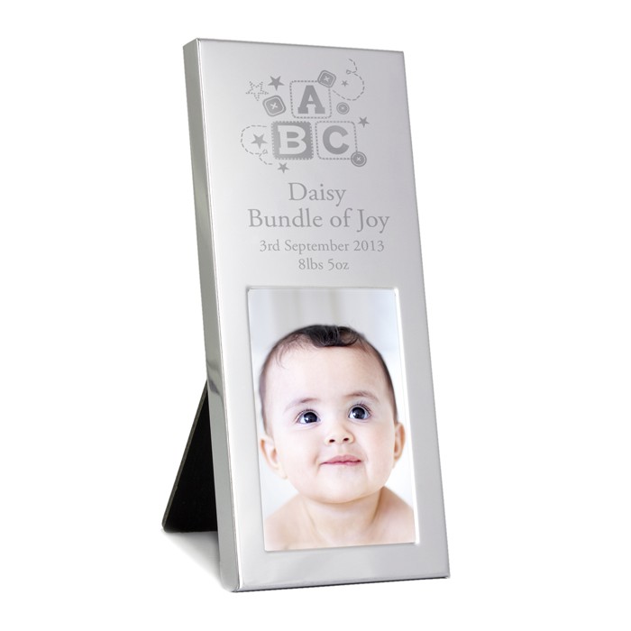 Engraved ABC Small Silver 2×3 Frame