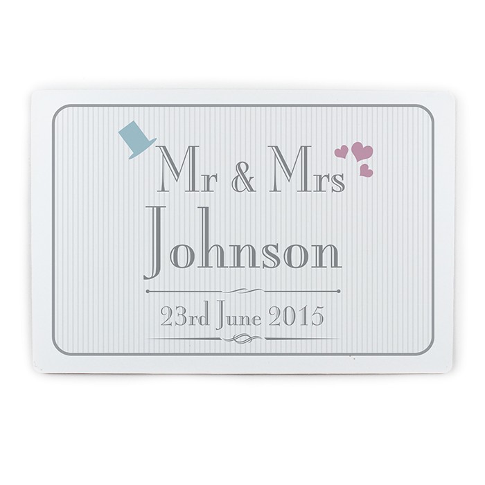Personalised Decorative Wedding Mr & Mrs Sign